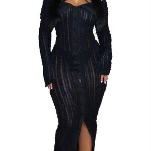 Sexy black off the shoulder celebration/brithday dress